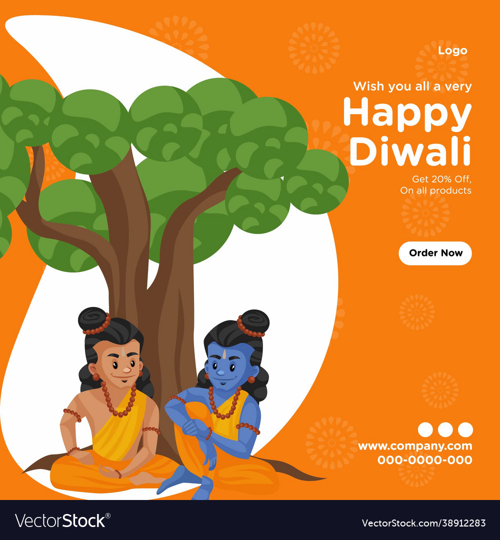 Banner design happy diwali Royalty Free Vector Image Banner design happy diwali Royalty Free Vector Image