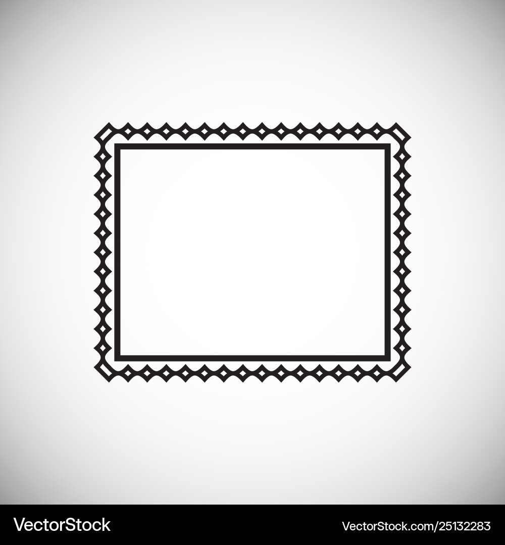 Frame icon on background for graphic and web Vector Image