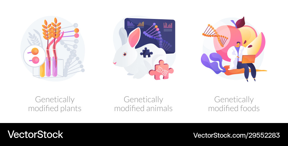 Gene modification concept metaphors Royalty Free Vector
