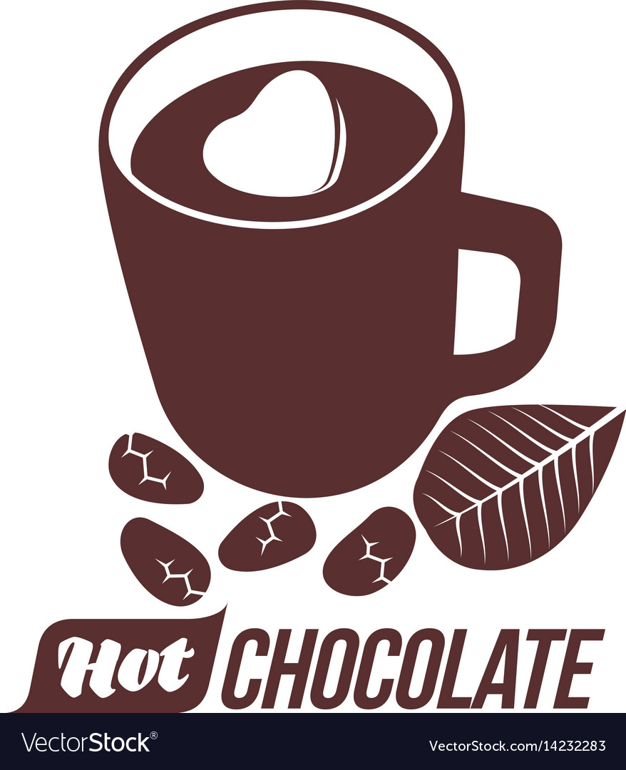 Hot chocolate logo template Royalty Free Vector Image