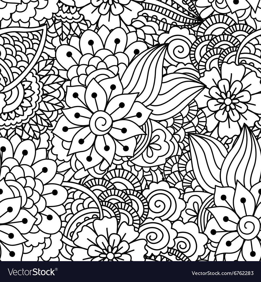 Seamless black and white pattern Royalty Free Vector Image