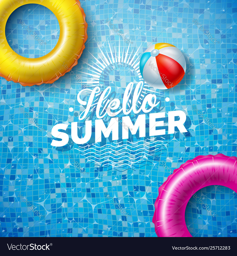 Summer with float on water in the Royalty Free Vector Image