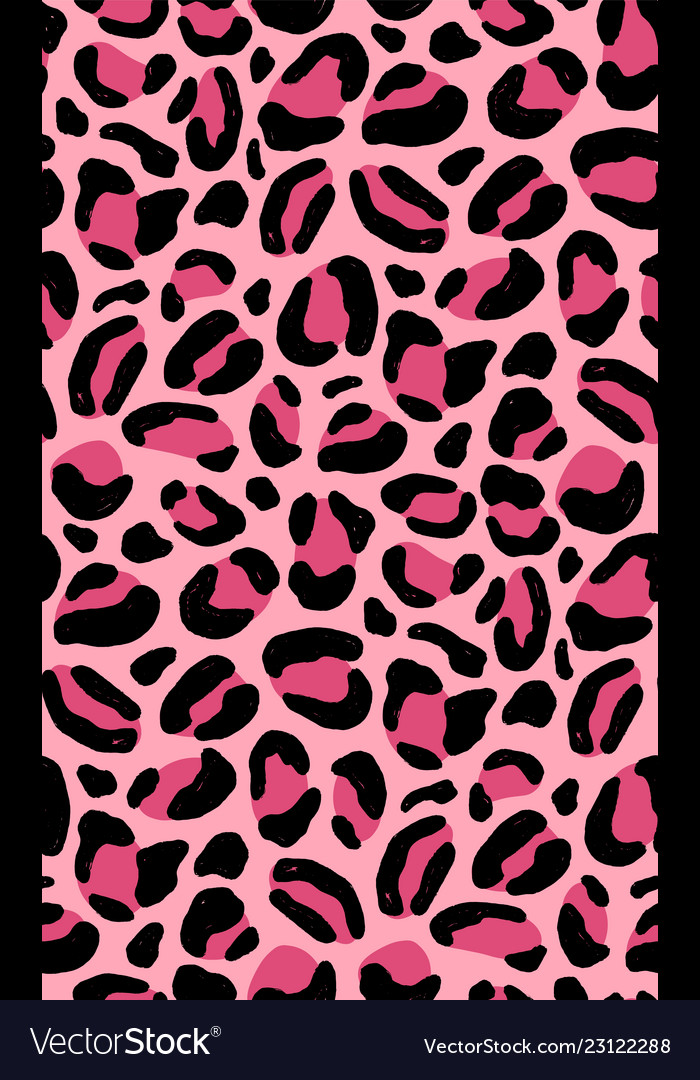 Decorative animal seamless pattern with pink Vector Image