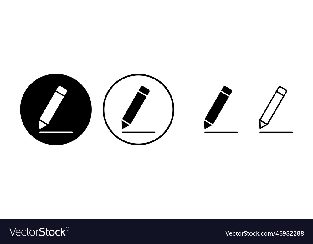 Edit icon document sign and symbol pencil Vector Image