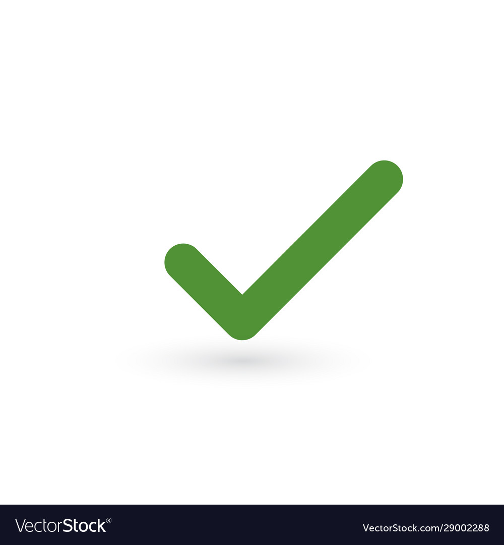 Green Check Mark Icon Tick Symbol In Green Color Vector Image