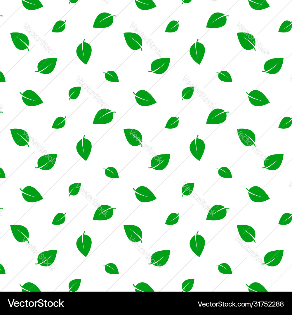 Leaf seamless pattern abstract background eco Vector Image