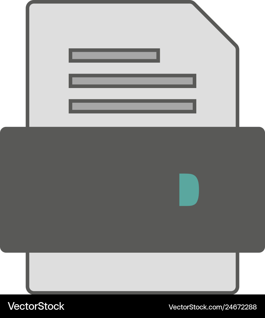 Mxd file document icon Royalty Free Vector Image
