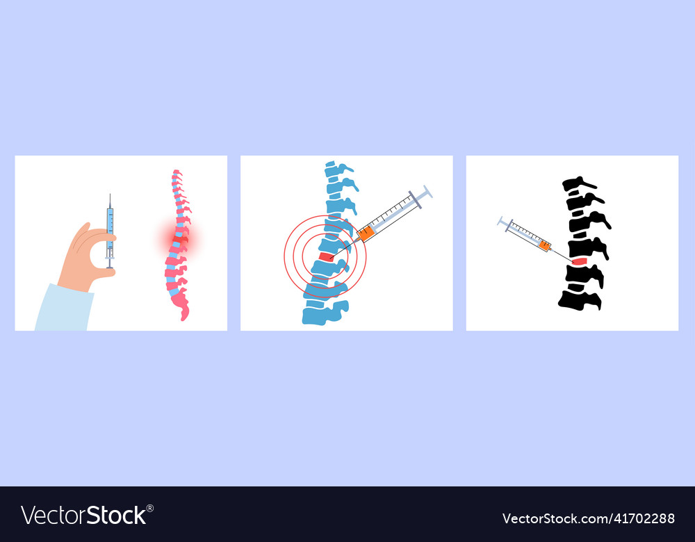 Spine injection concept Royalty Free Vector Image