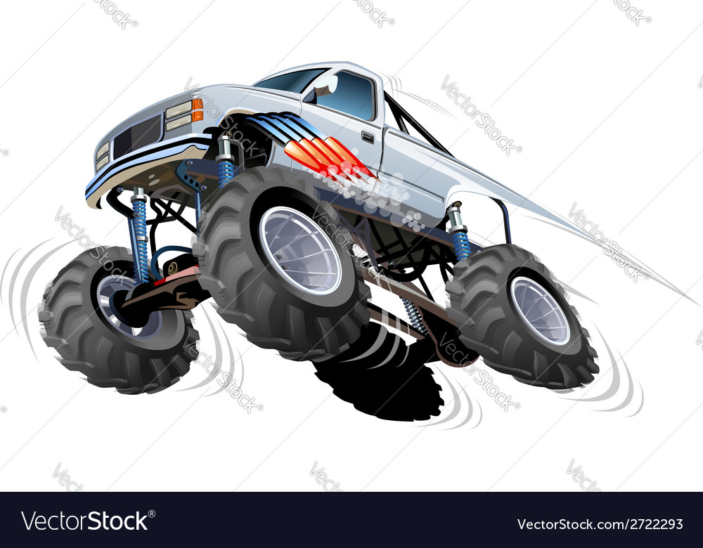 Cartoon monster truck