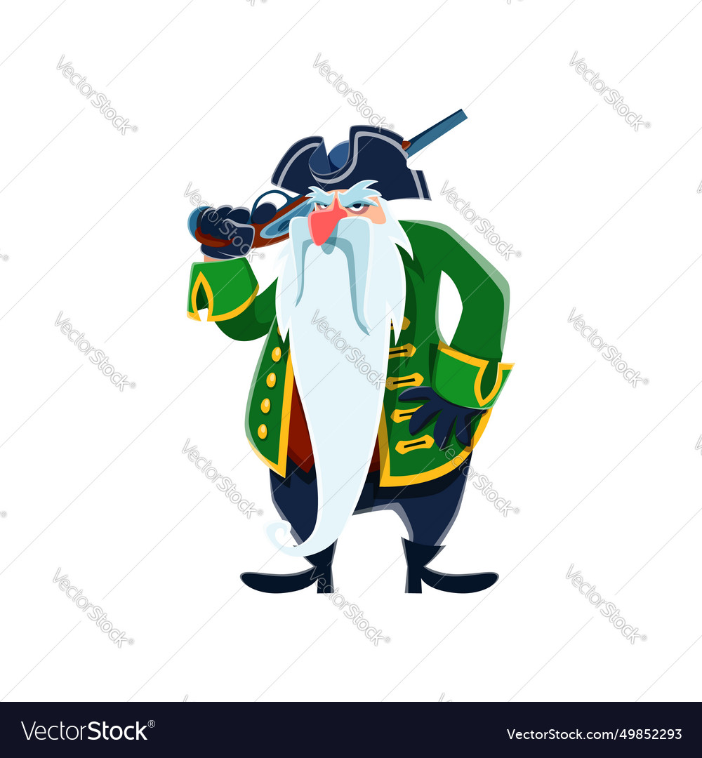 Cartoon Pirate Captain And Sailor Character Vector Image