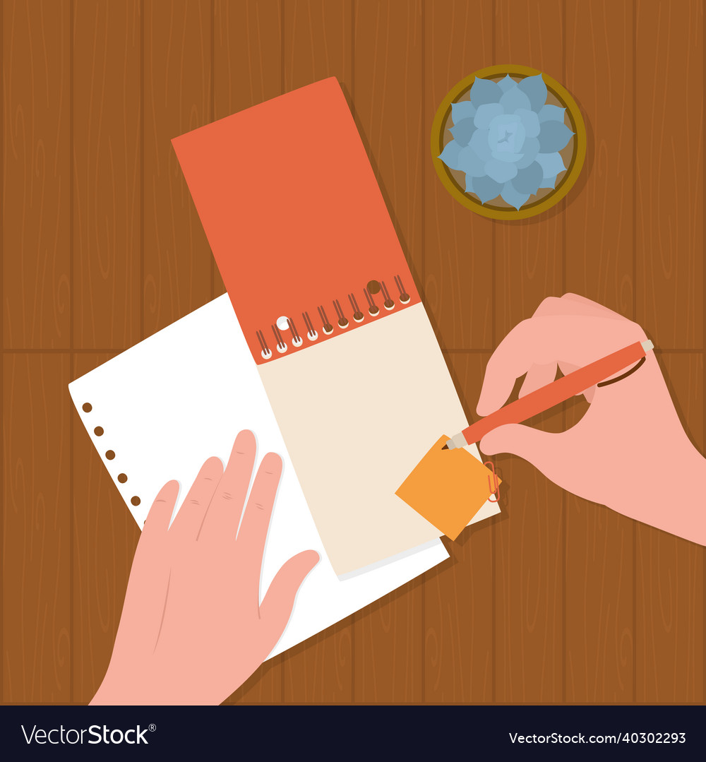 Drawing notepad Royalty Free Vector Image VectorStock