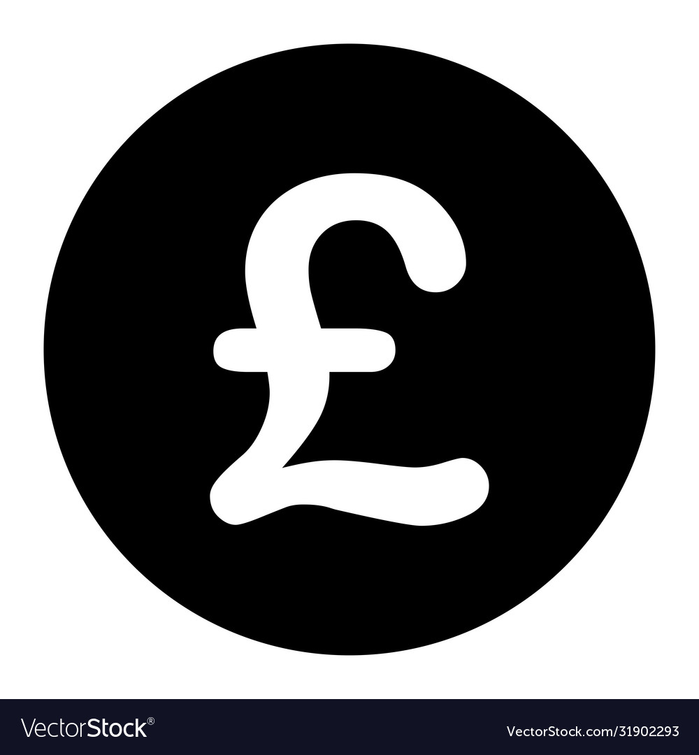 Gbp Great Britain Pound Sterling Symbol Black Vector 31902293 