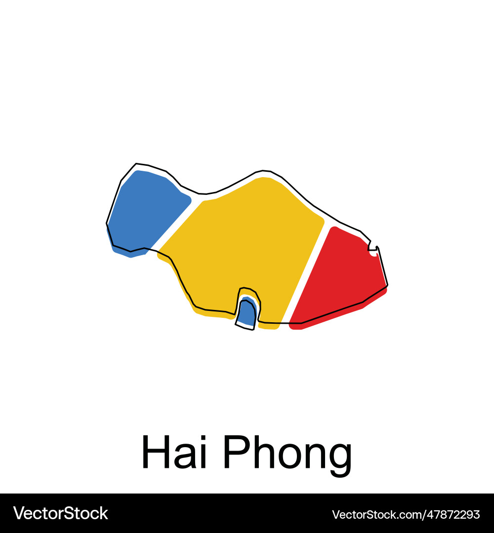Map Of Hai Phong Design Template World Royalty Free Vector