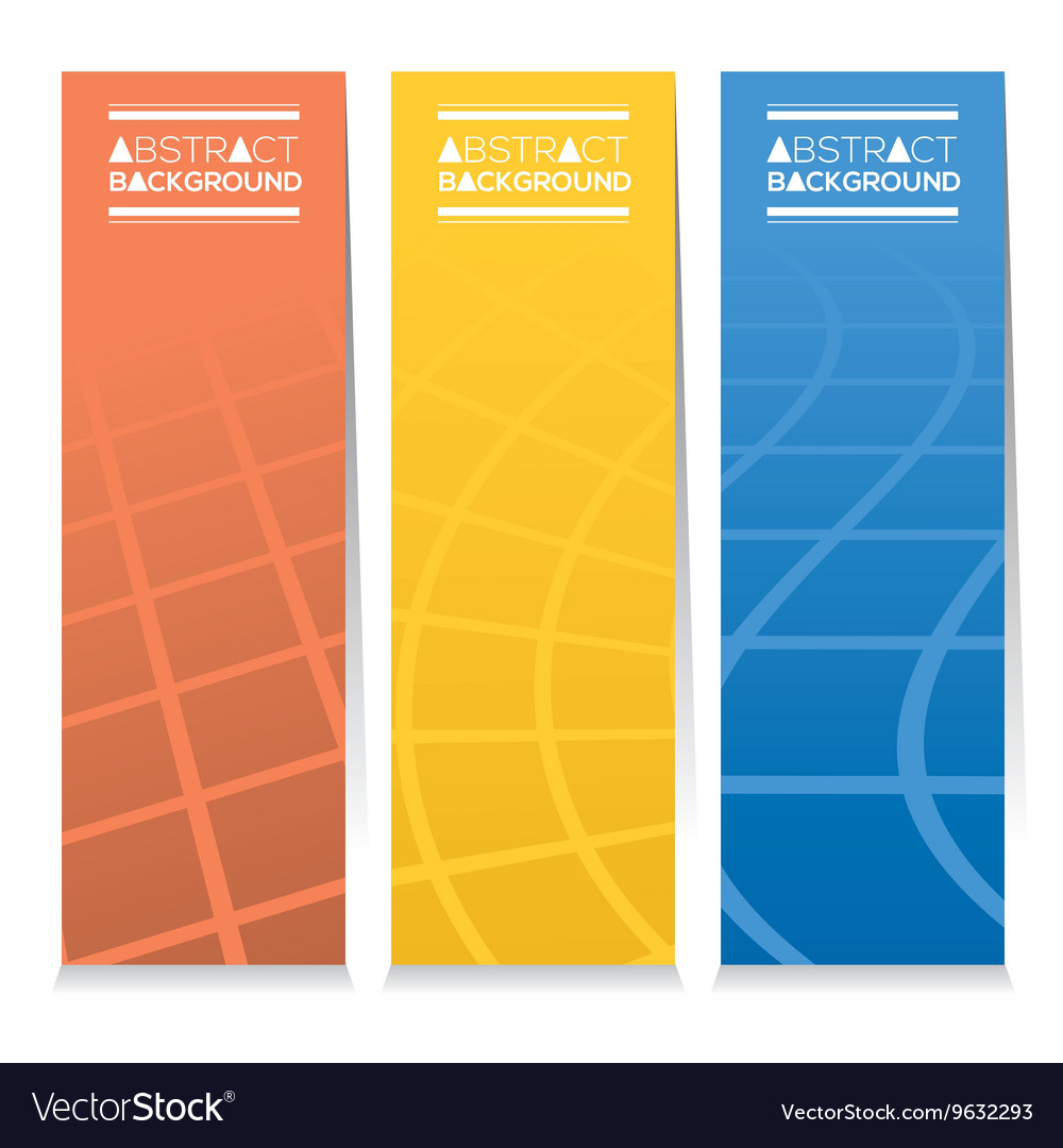 Vertical banner set of three modern graphic theme Vector Image