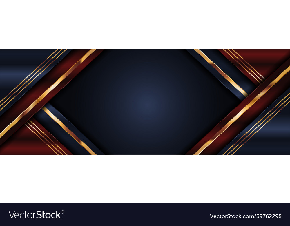 Abstract geometric dark navy and red background Vector Image