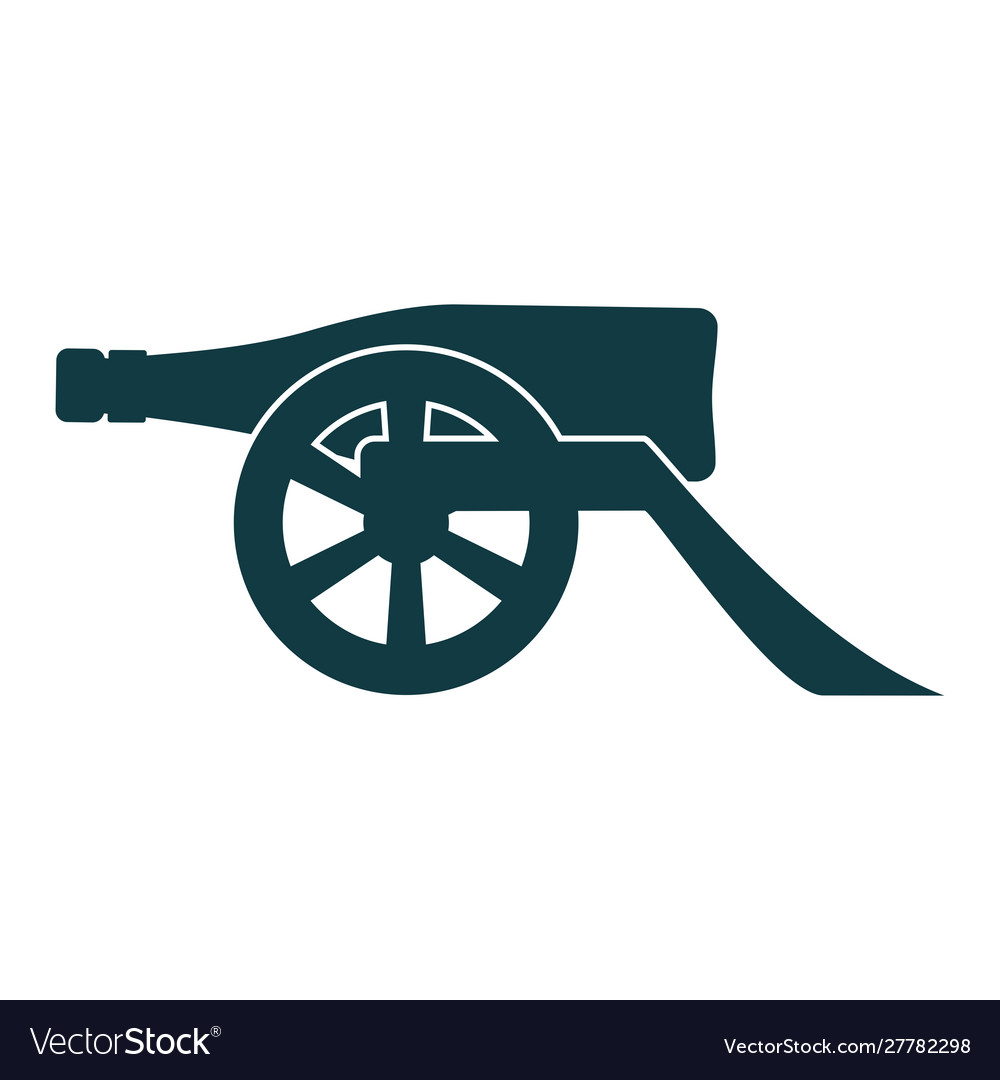 Ancient wine bottle cannon Royalty Free Vector Image