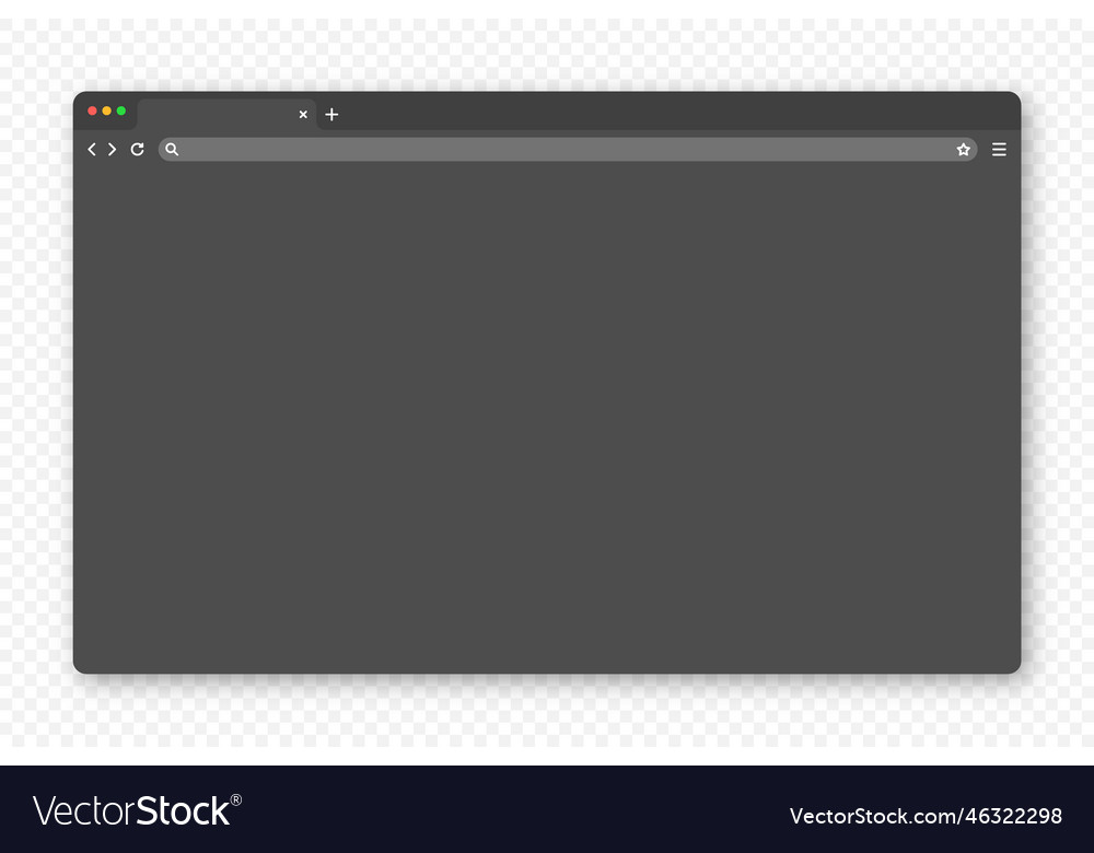 Blank web browser window with tab toolbar Vector Image