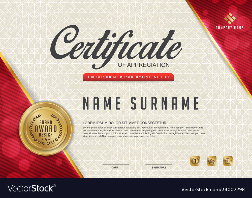 Certificate 348 Royalty Free Vector Image - VectorStock