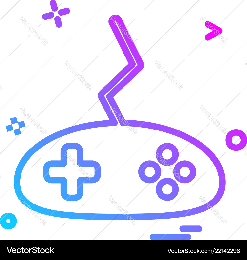 Game console icon design Royalty Free Vector Image