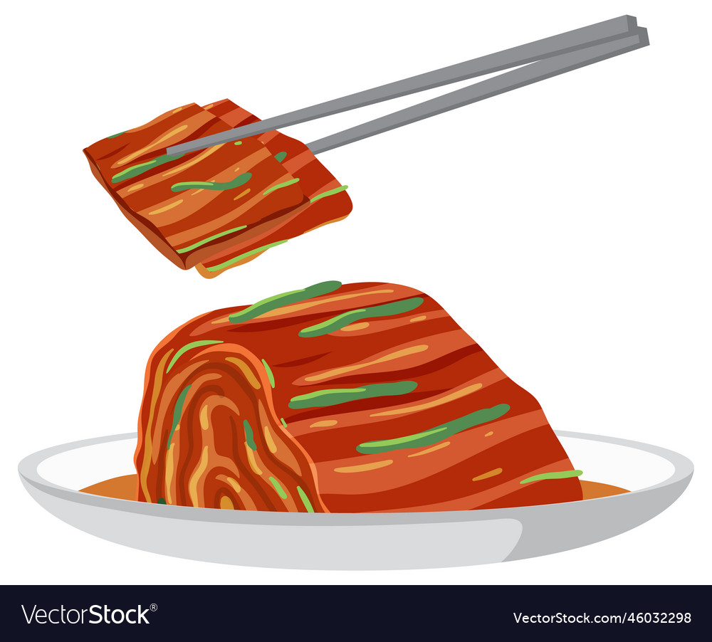 Korean food concept with kimchi Royalty Free Vector Image