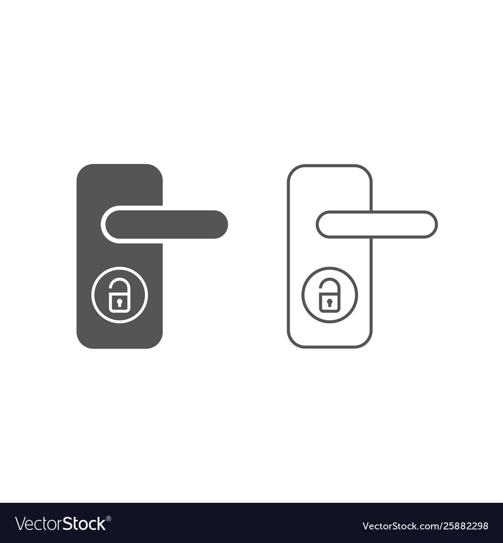 Wireless Door Lock Icon Smart Lock System Vector Image