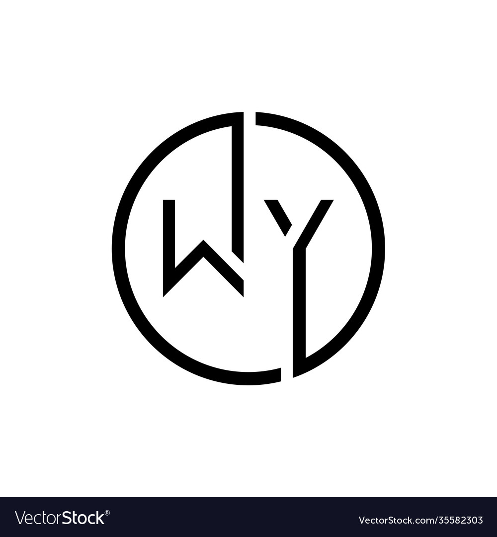 Initial circle letter wy logo design template Vector Image