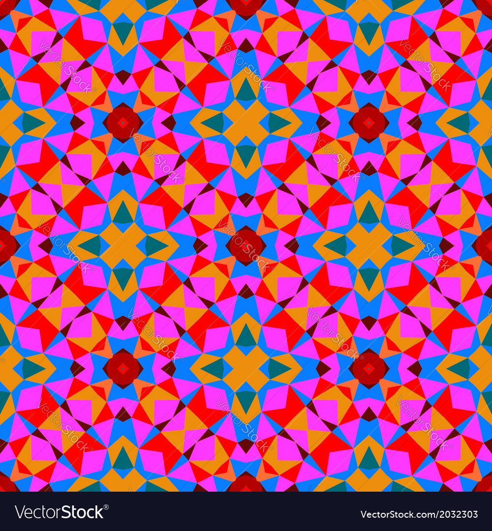 Multicolor geometric pattern in bright color Vector Image