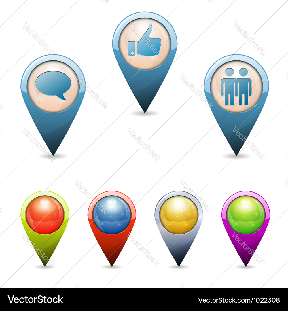 3d pointers Royalty Free Vector Image - VectorStock