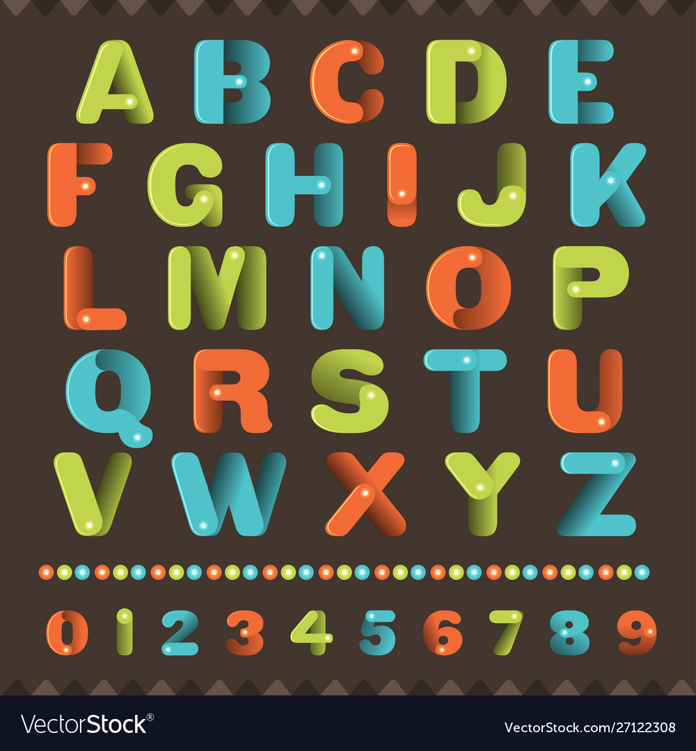Alphabet master type Royalty Free Vector Image