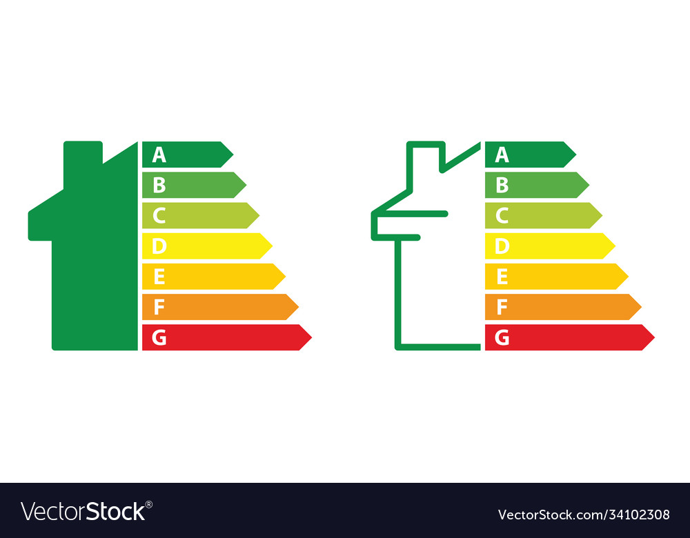 Energy Efficient House Chart Rating Royalty Free Vector 3185