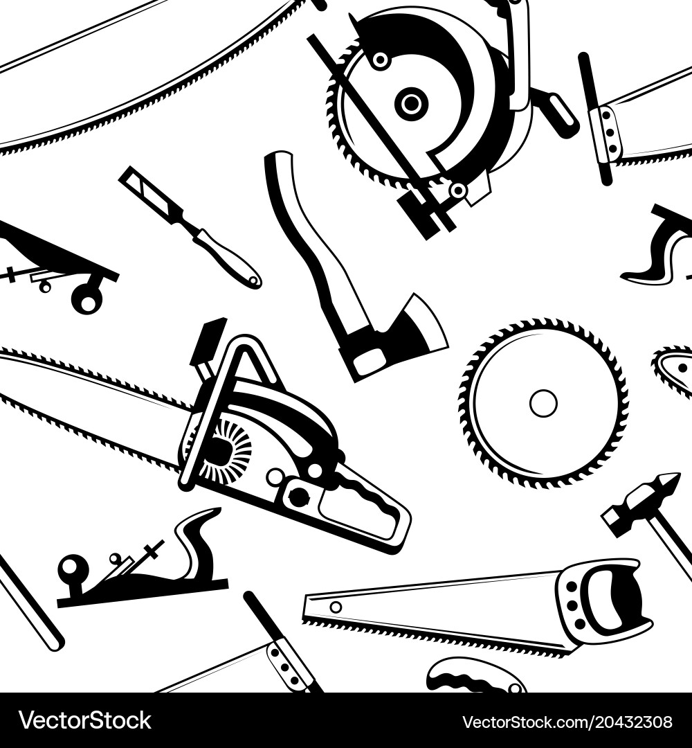 Seamless pattern with equipment and tools Vector Image