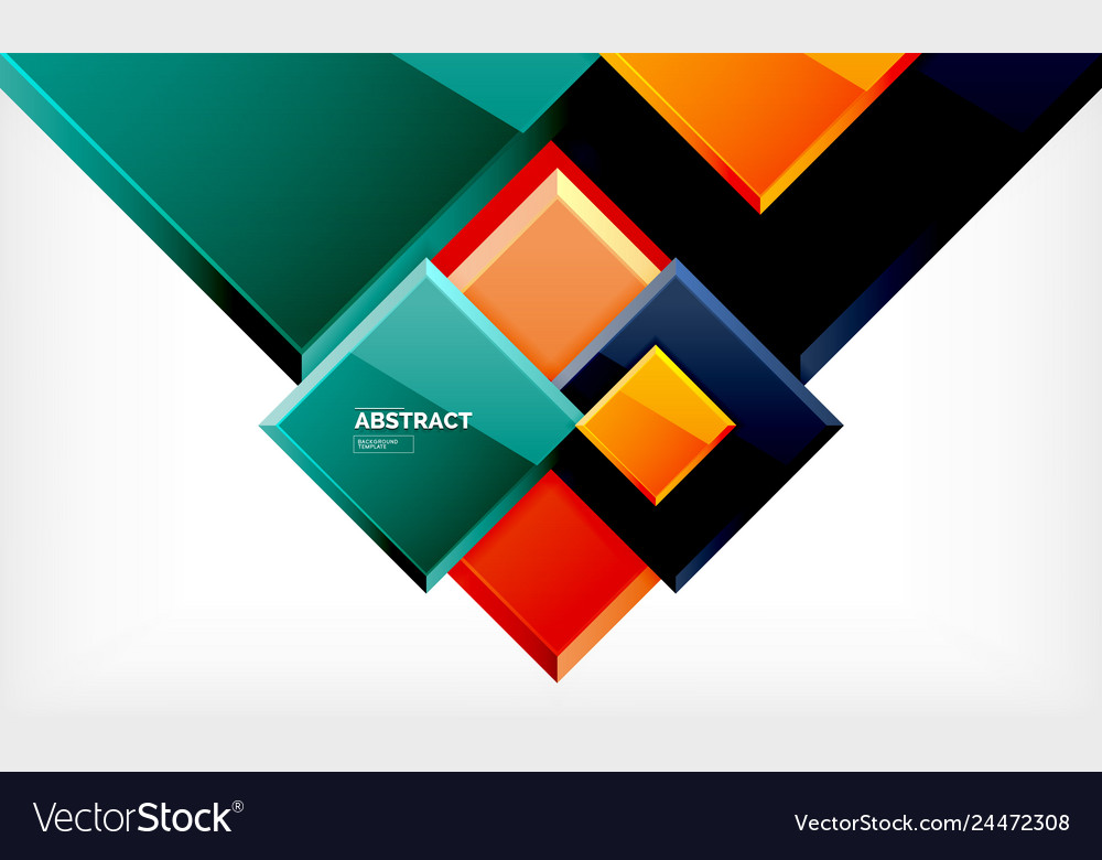 Square geometric background Royalty Free Vector Image