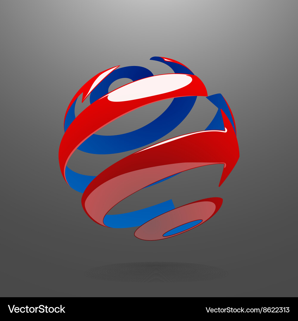 Abstract globe rotating arrows Royalty Free Vector Image