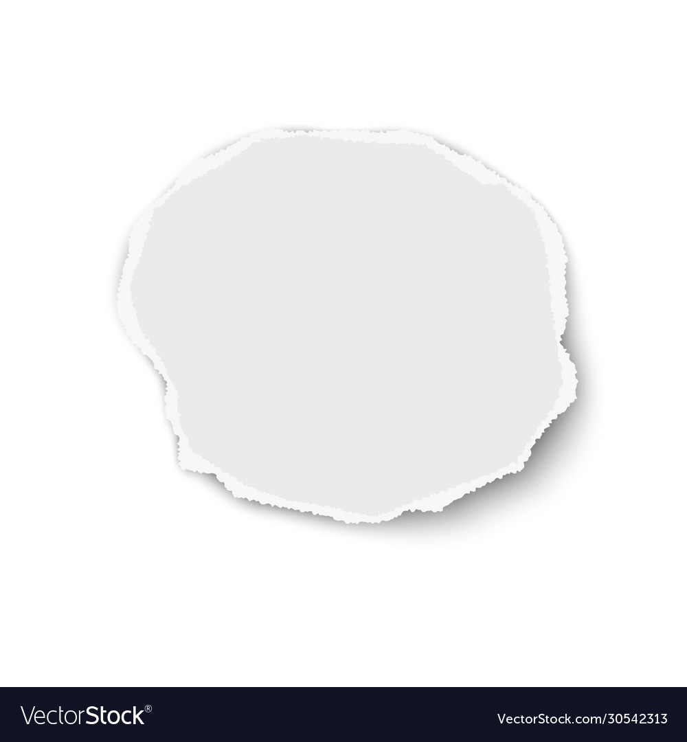 Circular torn paper fragment with soft shadow Vector Image