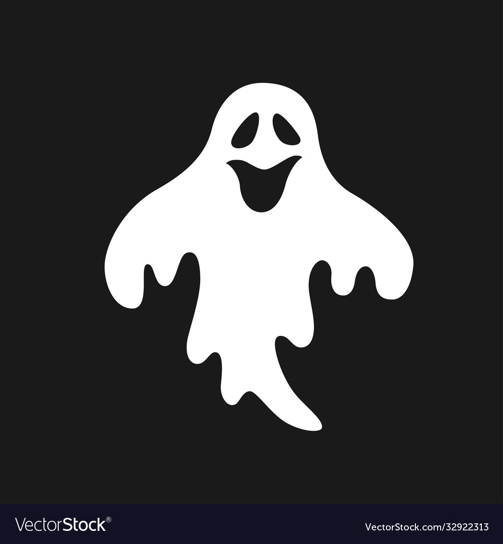 Halloween scary ghost hand drawn Royalty Free Vector Image