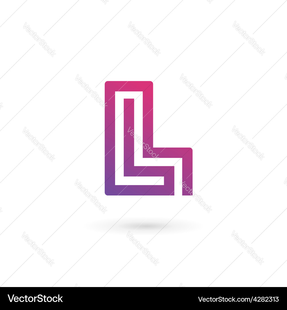 Letter l logo icon design template elements Vector Image