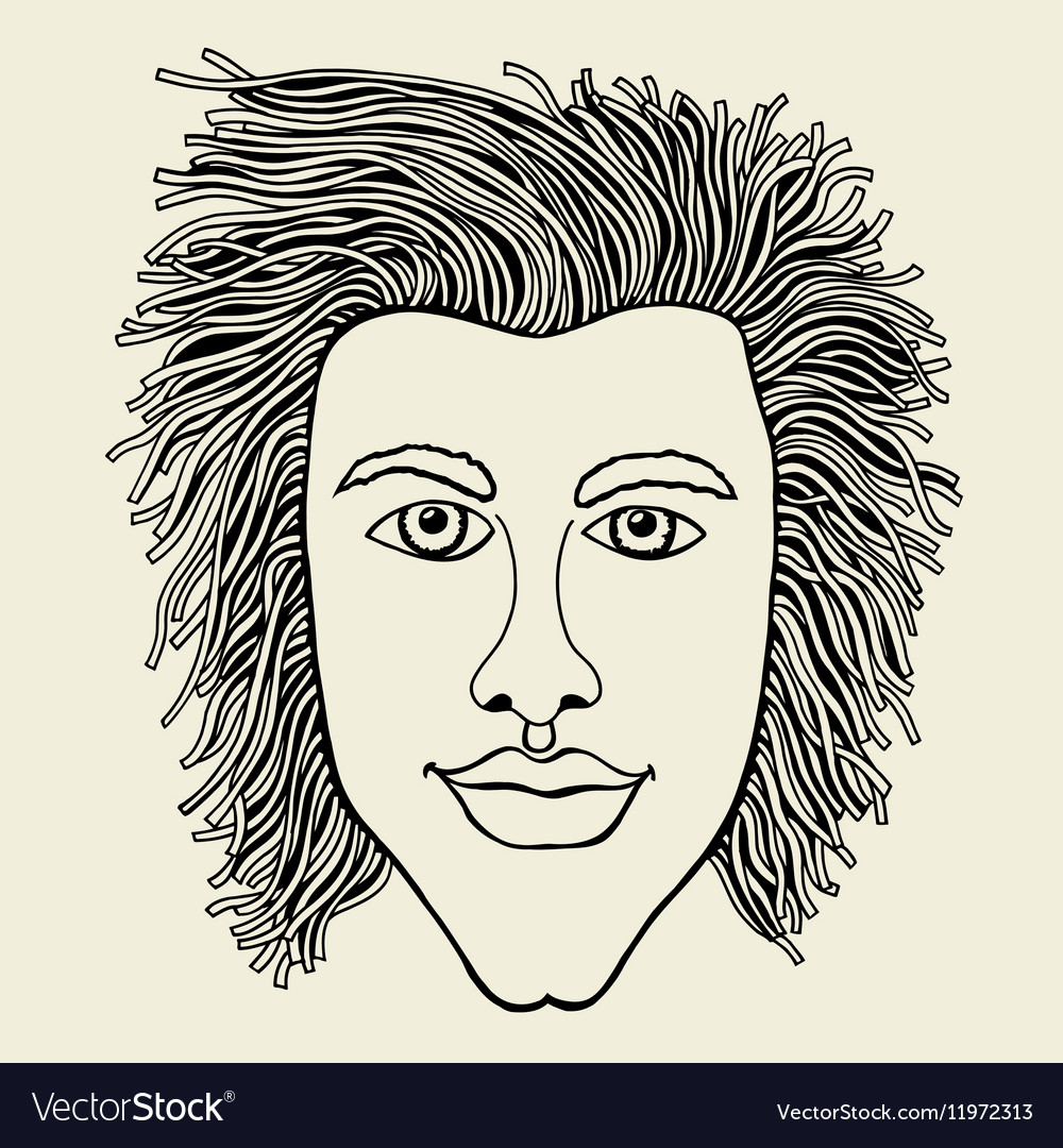 Lines Art Design Of Man Royalty Free Vector Image