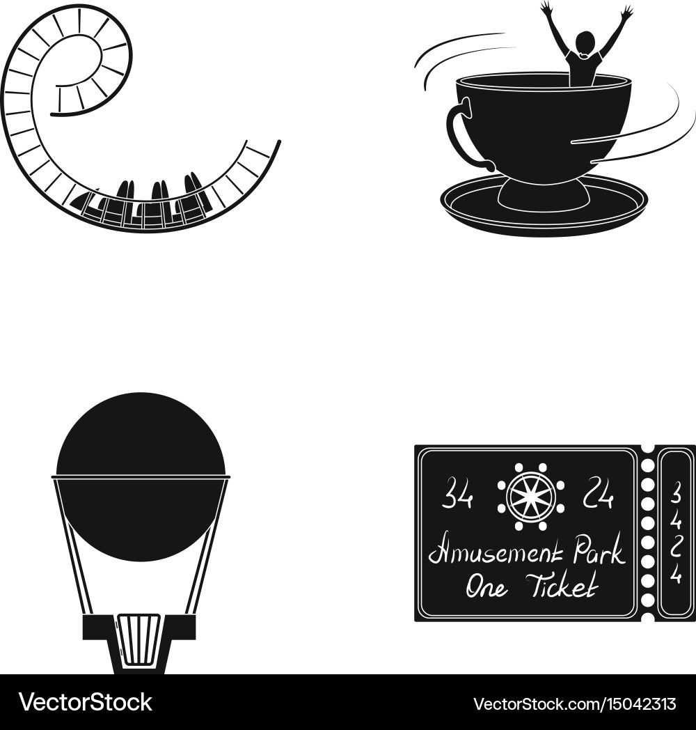 Roller coaster ride balloon with basket caruelle Vector Image