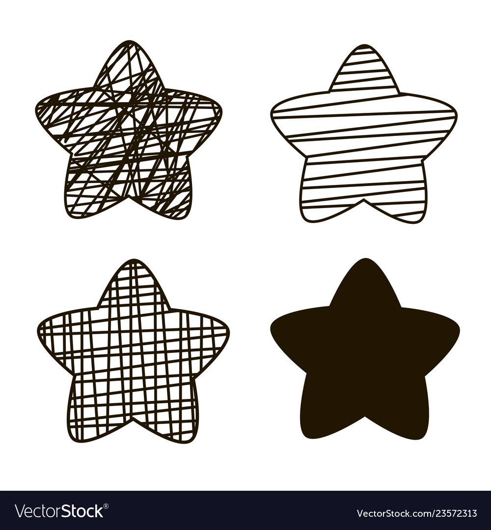Stars set for design vector image Stars set for design