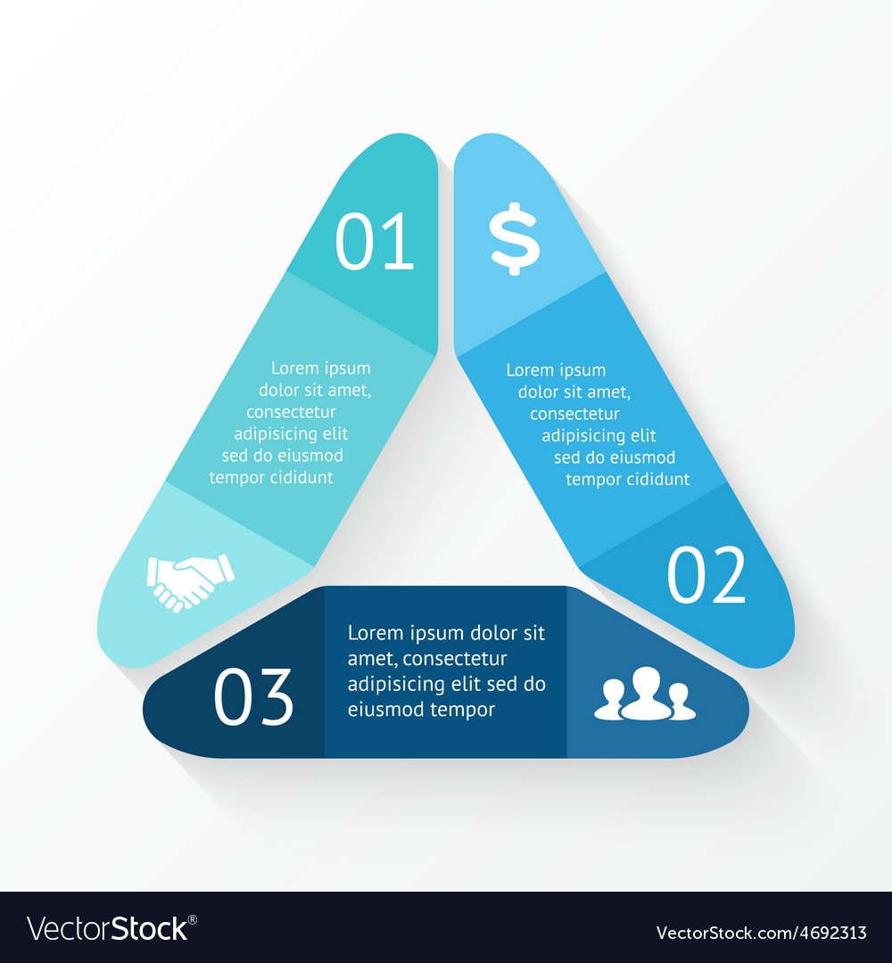 Triangle infographic template for cycle