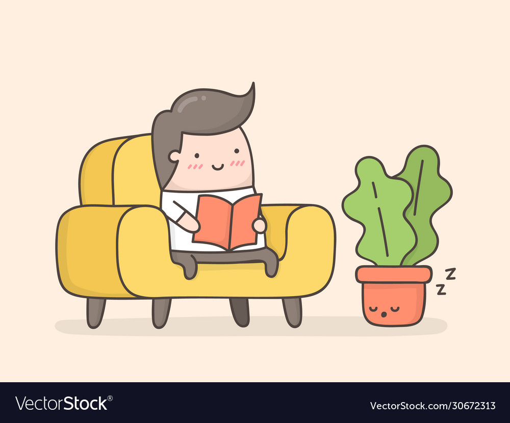 a person reading a book in a cozy room