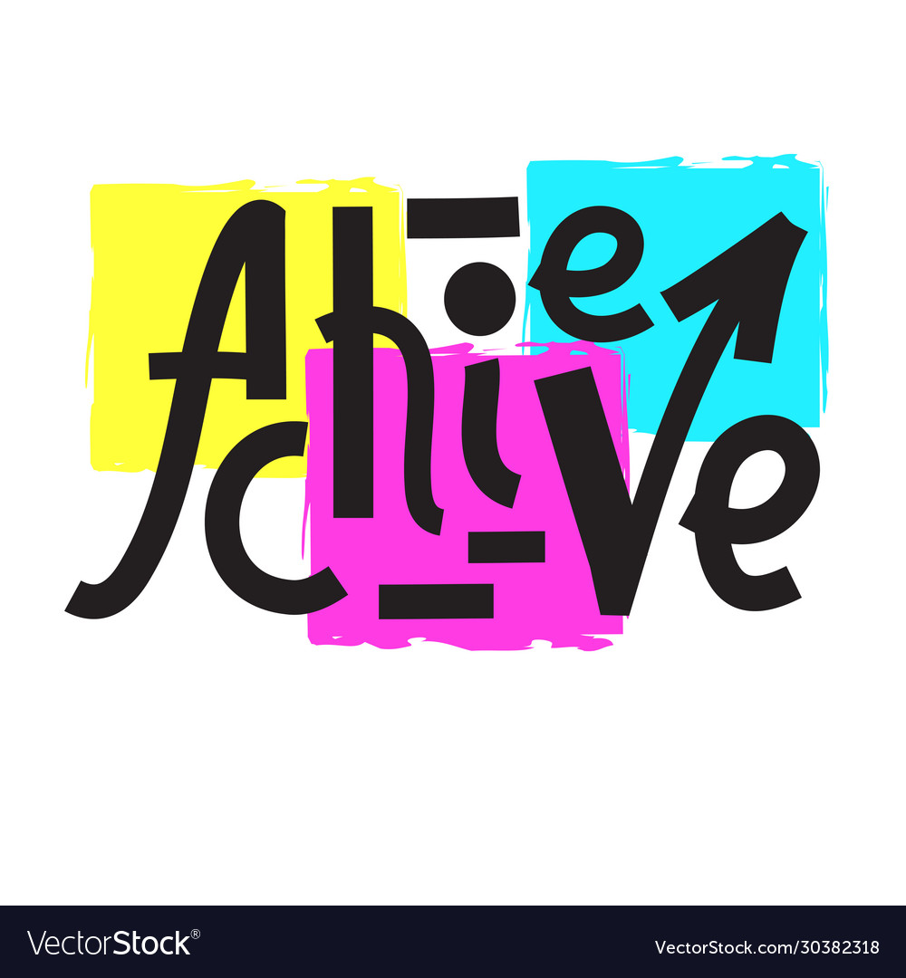 Achieve - inspire motivational quote hand drawn Vector Image