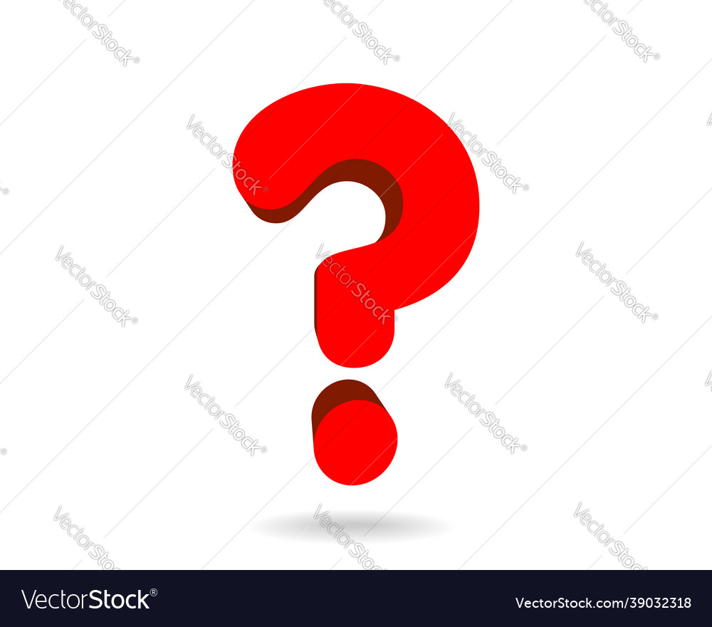 Large question mark searching for answer Vector Image