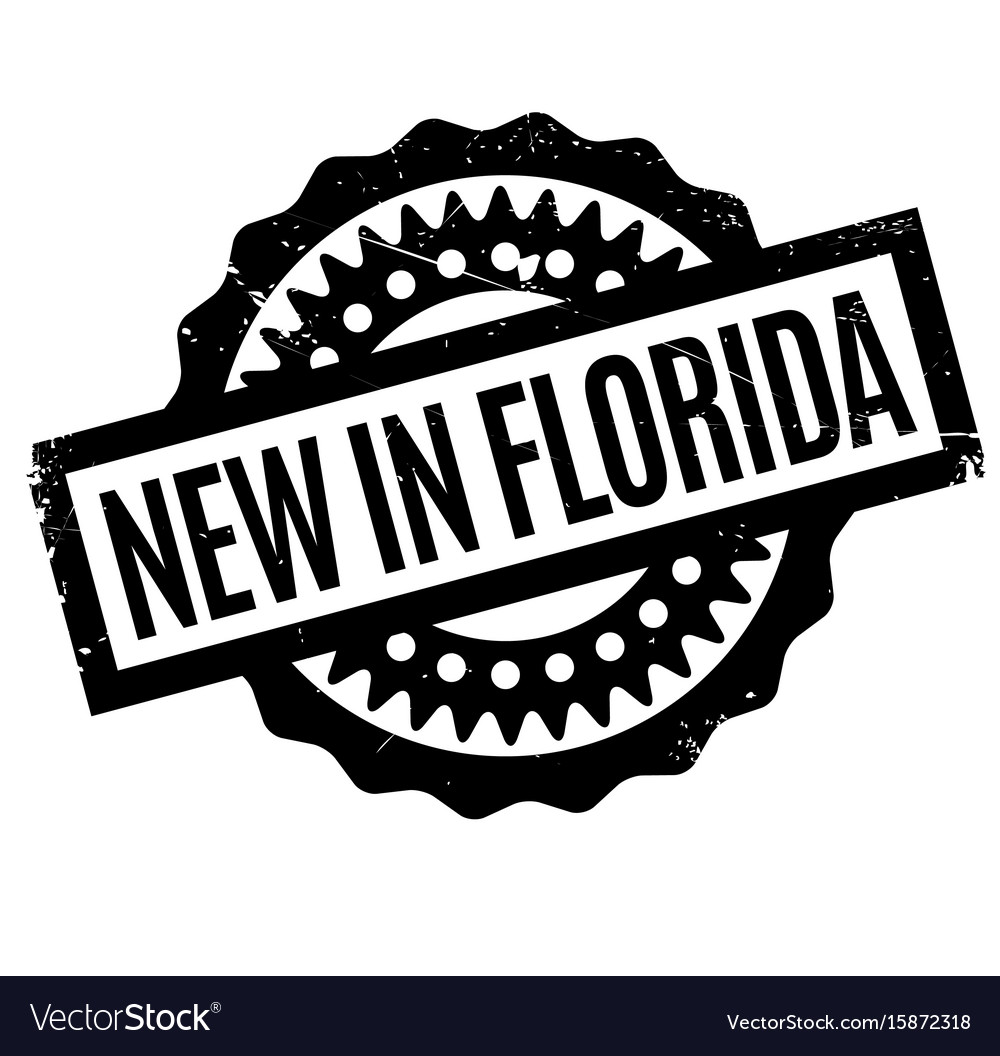 New in florida rubber stamp Royalty Free Vector Image