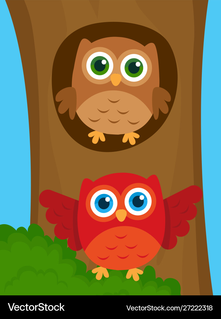 Owls Royalty Free Vector Image - VectorStock