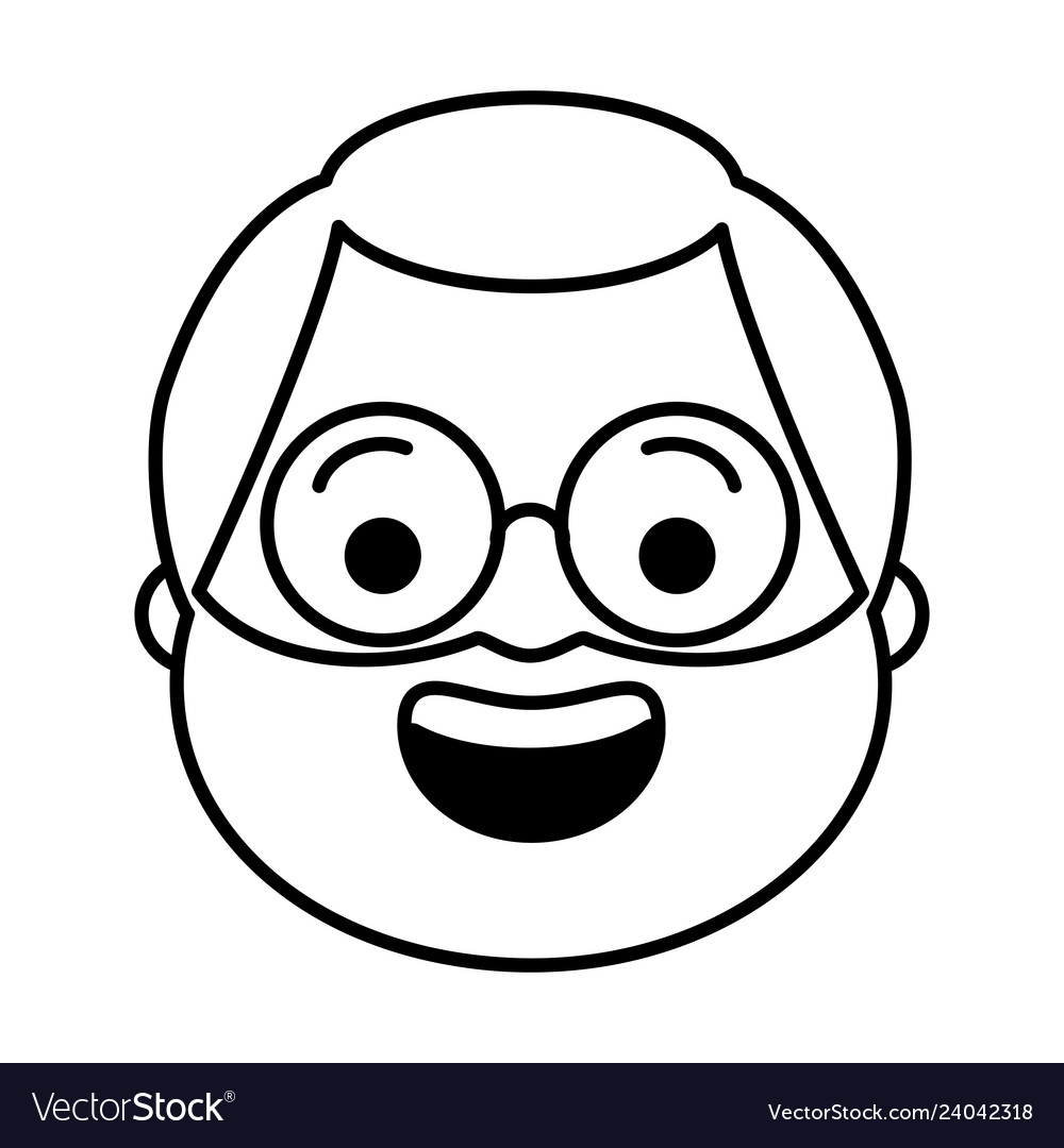 Smiling mans face Royalty Free Vector Image - VectorStock