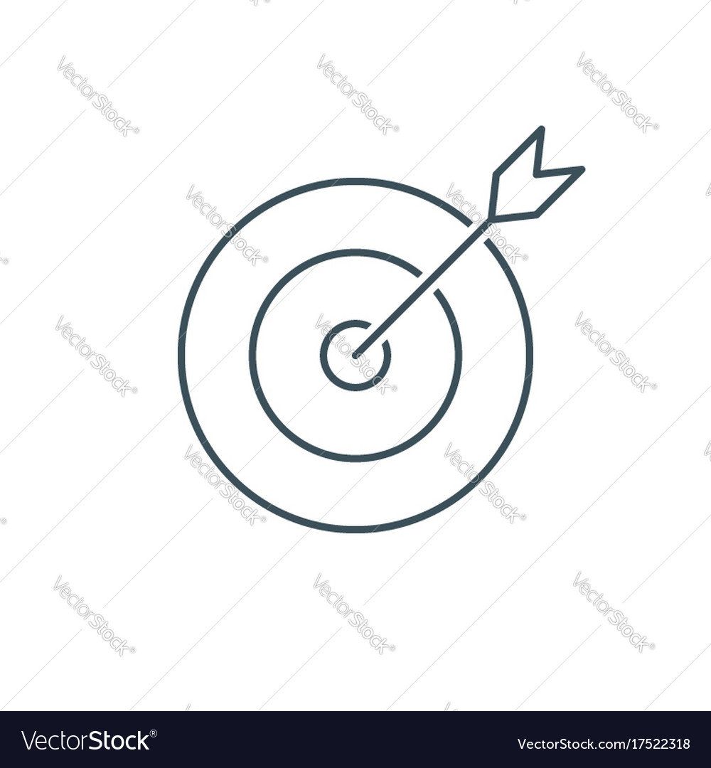 Thin line target icon