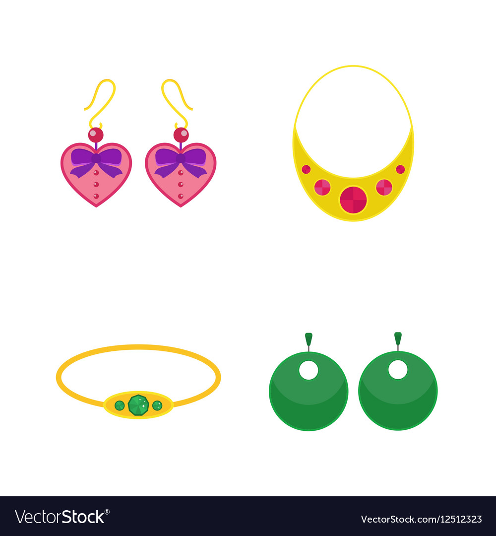 Set Cartoon Jewelry Accessories Royalty Free Vector Image Find amazing cartoon jewelry on zazzle. vectorstock
