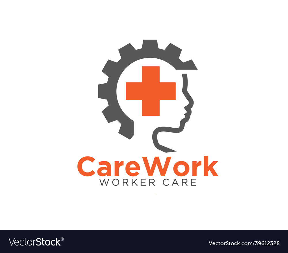 Care worker logo designs for health and medical Vector Image