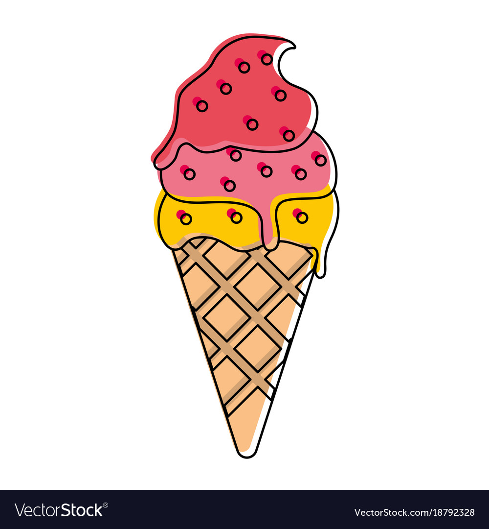 Ice cream cone Royalty Free Vector Image - VectorStock